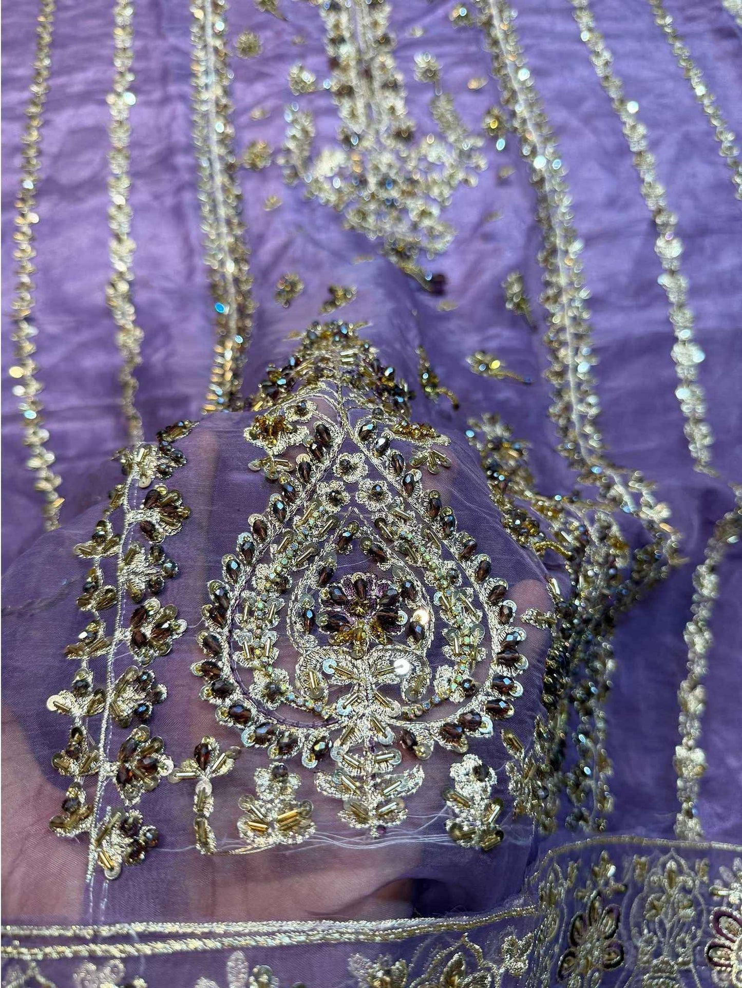 4PC Light Purple FANCY SUIT FULLY EMBROIDERED WORK