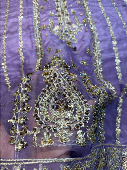 4PC Light Purple FANCY SUIT FULLY EMBROIDERED WORK
