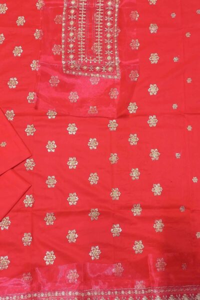 2 Piece Lawn Embroidery Red Gala Daman