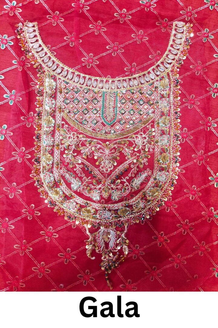 Shaffon Handmade Contrast Dupatta NS-SKN - Image 4