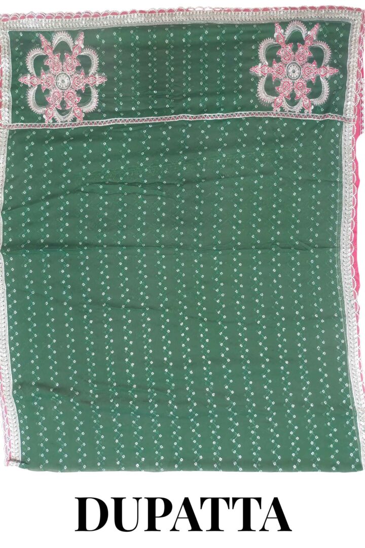 Shaffon Handmade Contrast Dupatta NS-SKN - Image 6