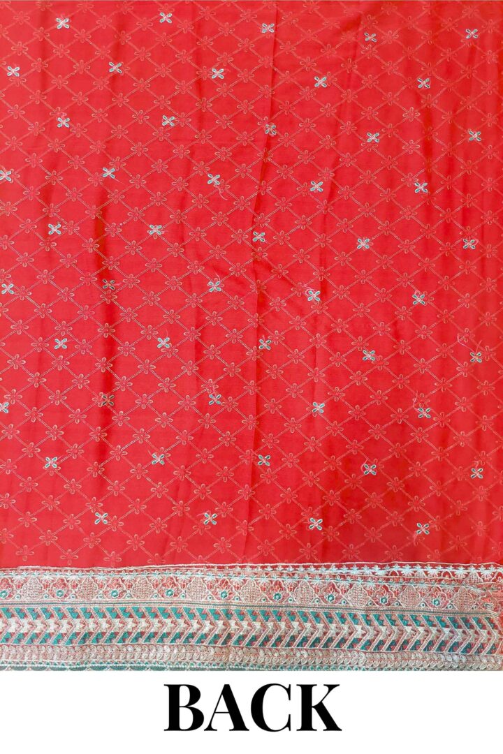 Shaffon Handmade Contrast Dupatta NS-SKN - Image 3